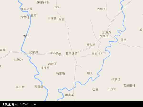 石羊塘镇地图 - 石羊塘镇电子地图 - 石羊塘镇高清地图 - 2024年石羊塘镇地图