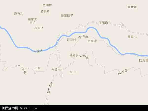 杨柳乡地图 - 杨柳乡电子地图 - 杨柳乡高清地图 - 2024年杨柳乡地图