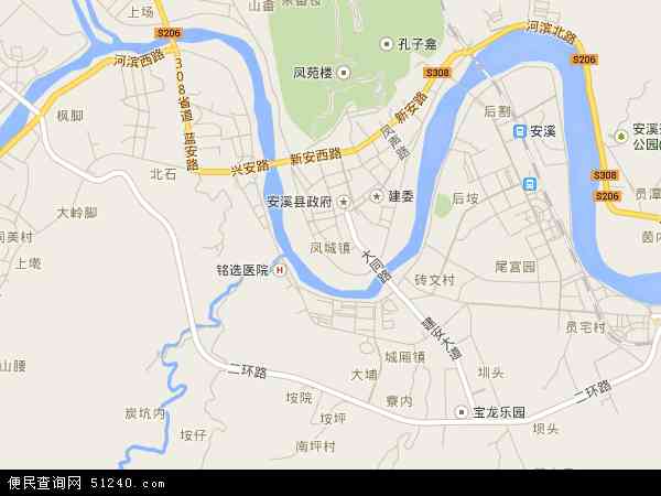 凤城镇地图 