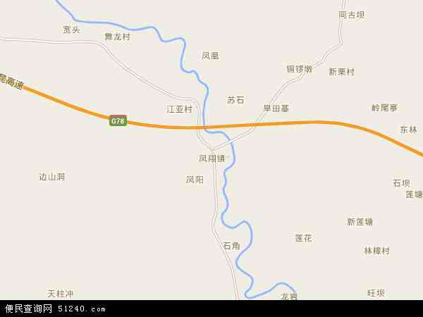 凤翔镇地图 - 凤翔镇电子地图 - 凤翔镇高清地图 - 2024年凤翔镇地图
