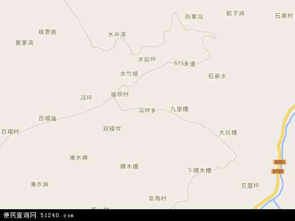 冯坪乡地图 - 冯坪乡电子地图 - 冯坪乡高清地图 - 2024年冯坪乡地图