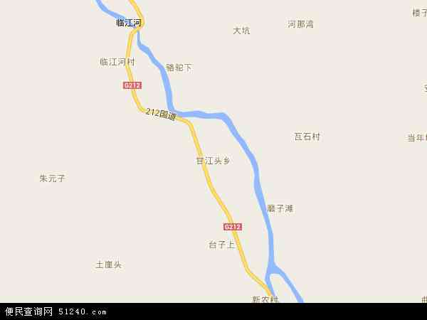 甘江头乡地图 - 甘江头乡电子地图 - 甘江头乡高清地图 - 2024年甘江头乡地图
