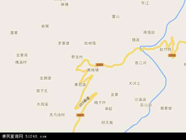 黄杨镇地图 - 黄杨镇电子地图 - 黄杨镇高清地图 - 2024年黄杨镇地图