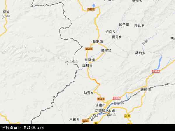 陇川县地图 - 陇川县电子地图 - 陇川县高清地图 - 2024年陇川县地图