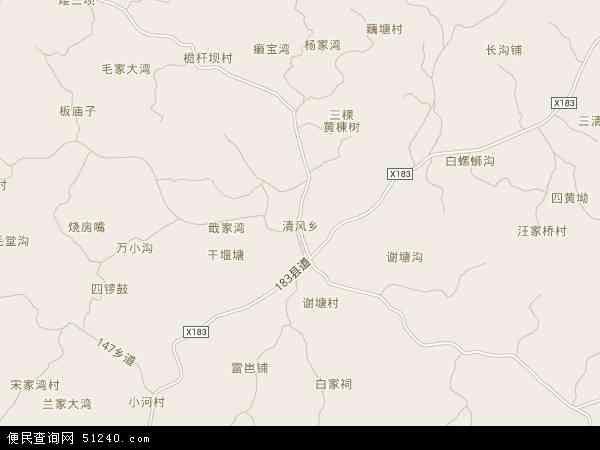 清风乡地图 - 清风乡电子地图 - 清风乡高清地图 - 2024年清风乡地图