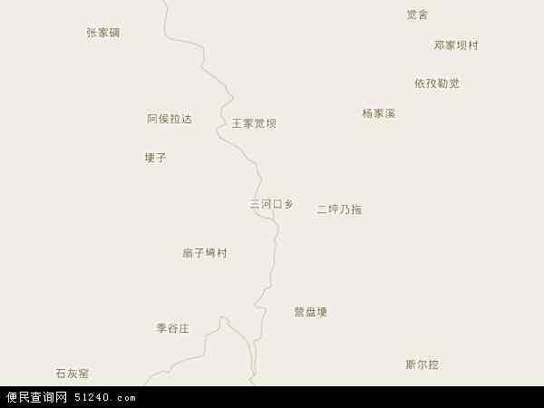 三河口乡地图 - 三河口乡电子地图 - 三河口乡高清地图 - 2024年三河口乡地图