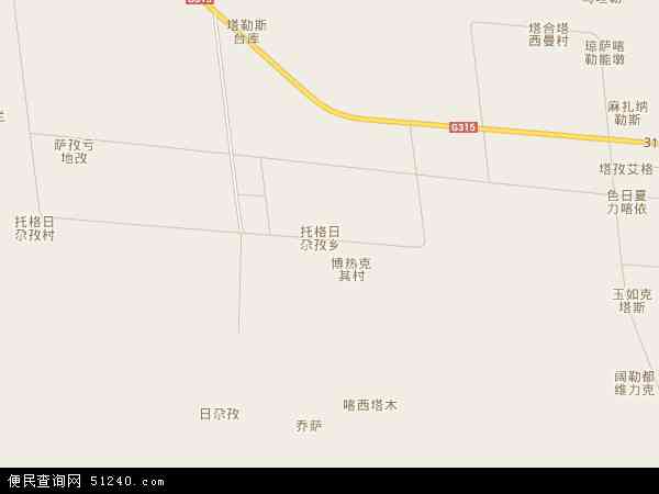 托格日尕孜乡地图 - 托格日尕孜乡电子地图 - 托格日尕孜乡高清地图 - 2024年托格日尕孜乡地图