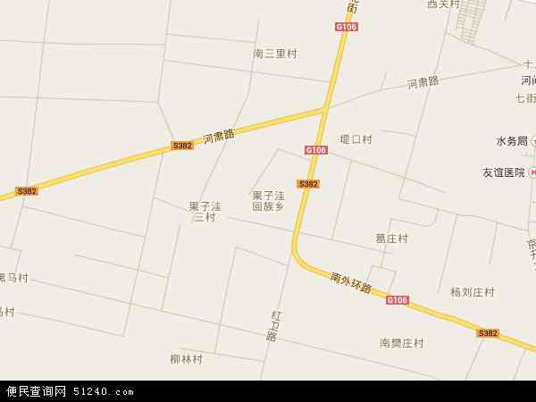 果子洼回族乡地图 - 果子洼回族乡电子地图 - 果子洼回族乡高清地图 - 2026年果子洼回族乡地图