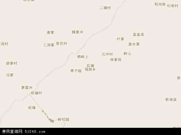 后塘瑶族乡地图 - 后塘瑶族乡电子地图 - 后塘瑶族乡高清地图 - 2024年后塘瑶族乡地图