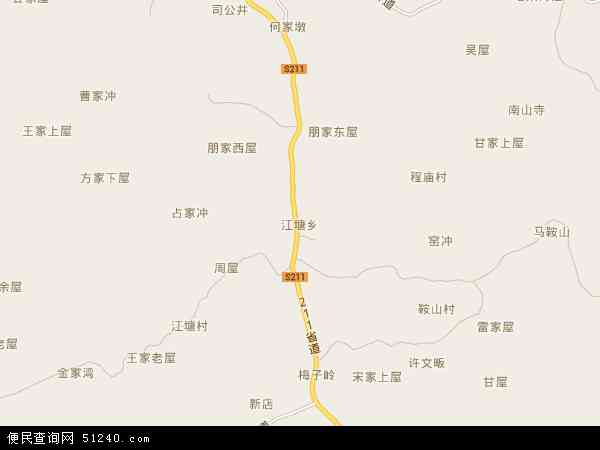 江塘乡地图 - 江塘乡电子地图 - 江塘乡高清地图 - 2024年江塘乡地图