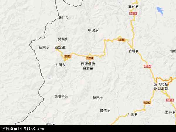 西盟佤族自治县地图 - 西盟佤族自治县电子地图 - 西盟佤族自治县高清地图 - 2024年西盟佤族自治县地图