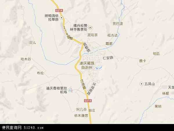 迪庆藏族自治州地图 - 迪庆藏族自治州电子地图 - 迪庆藏族自治州高清地图 - 2024年迪庆藏族自治州地图