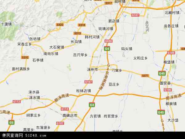 中国河北省保定市涿州市开发区管理委员会地图()