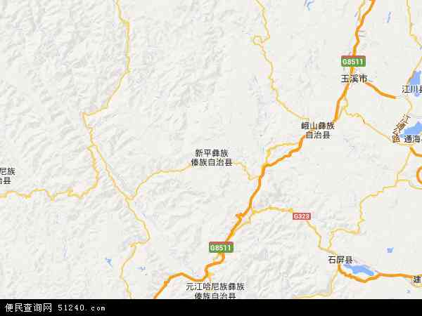 新平县城地图图片