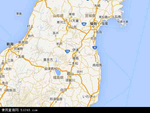 福岛地图 - 福岛电子地图 - 福岛高清地图 - 2024年福岛地图