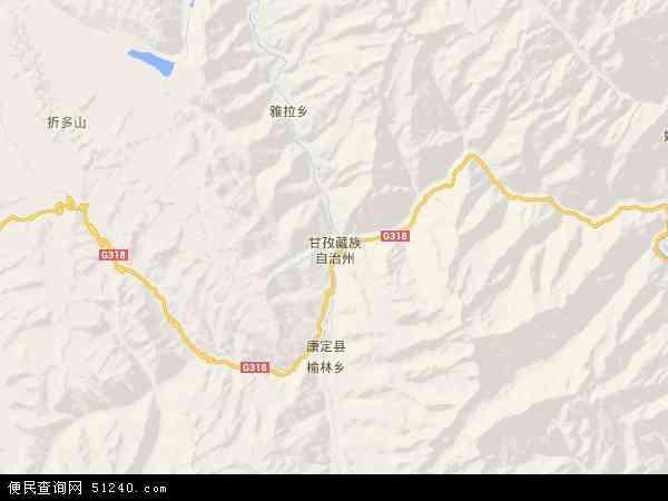 甘孜藏族自治州地图 - 甘孜藏族自治州电子地图 - 甘孜藏族自治州高清地图 - 2024年甘孜藏族自治州地图