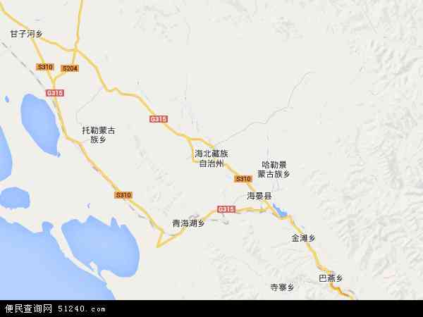 海北藏族自治州地图 - 海北藏族自治州电子地图 - 海北藏族自治州高清地图 - 2022年海北藏族自治州地图