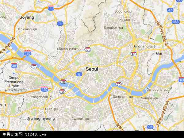 首尔地图 - 首尔电子地图 - 首尔高清地图 - 2024年首尔地图