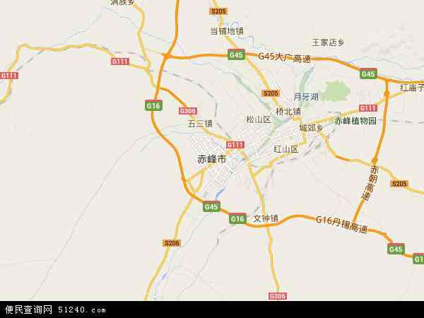 赤峰市全景地图图片