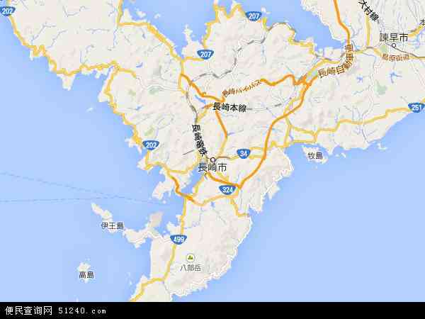 长崎地图 - 长崎电子地图 - 长崎高清地图 - 2024年长崎地图