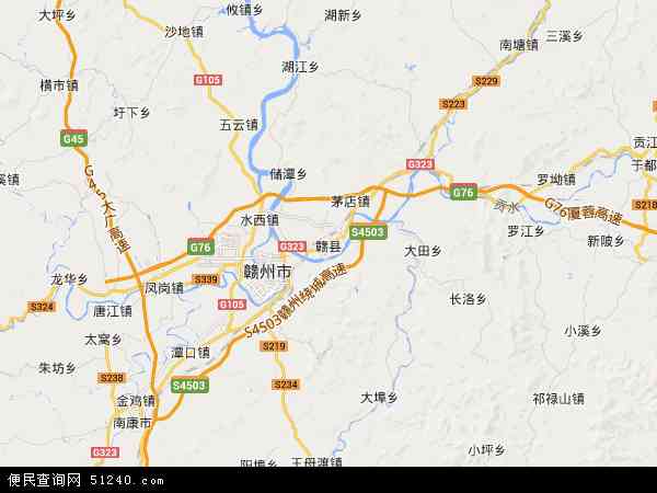 中国 江西省 赣州市 赣县赣县卫星地图 本站收录有:2021赣县卫星地图