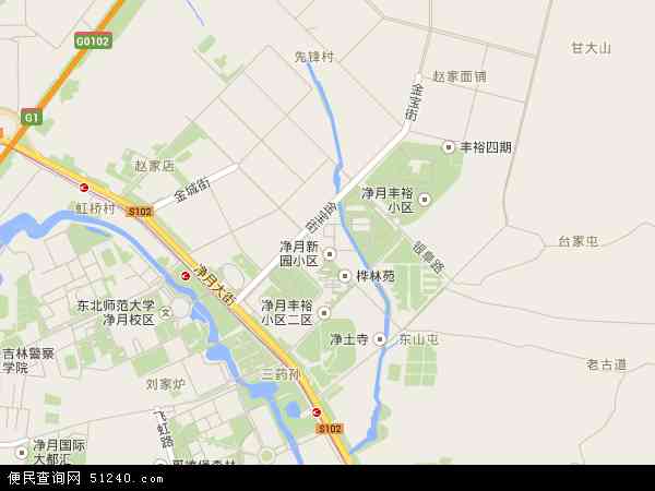 长春市净月地图图片