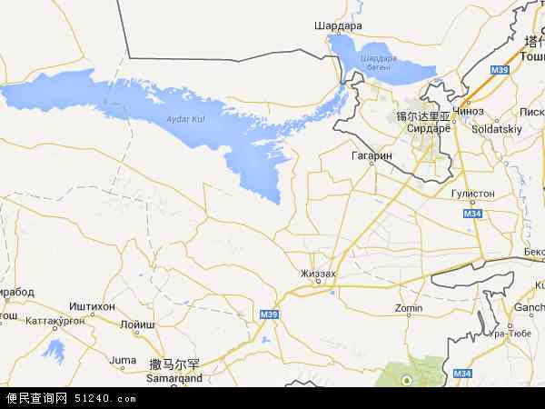 吉扎克地图 - 吉扎克电子地图 - 吉扎克高清地图 - 2024年吉扎克地图