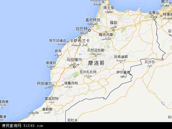 摩洛哥地图 - 摩洛哥电子地图 - 摩洛哥高清地图 - 2022年摩洛哥地图
