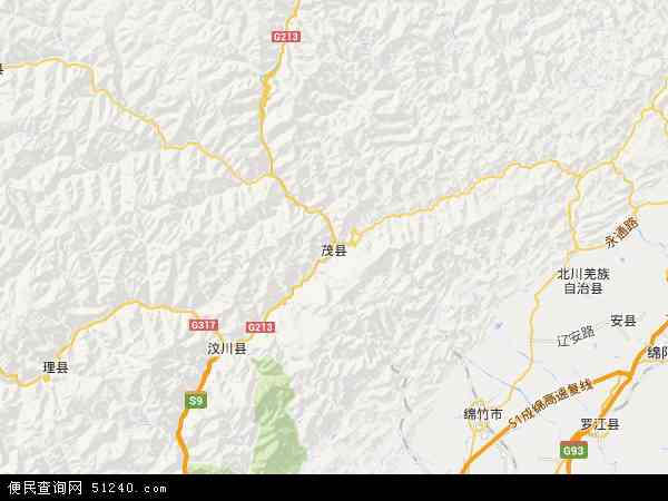 茂县地图 - 茂县电子地图 - 茂县高清地图 - 2024年茂县地图