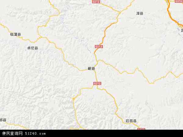 岷县地图高清图片