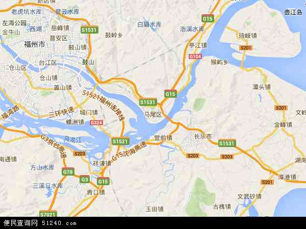 马尾亭江地图图片