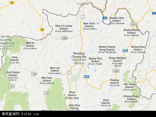 清莱地图 - 清莱电子地图 - 清莱高清地图 - 2024年清莱地图