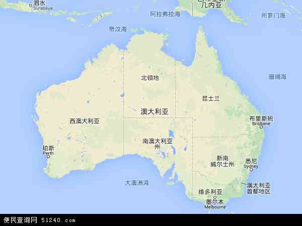澳大利亚地图 - 澳大利亚电子地图 - 澳大利亚高清地图 - 2022年澳大利亚地图