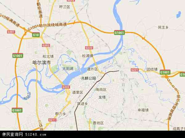 哈尔滨道外区详细地图图片