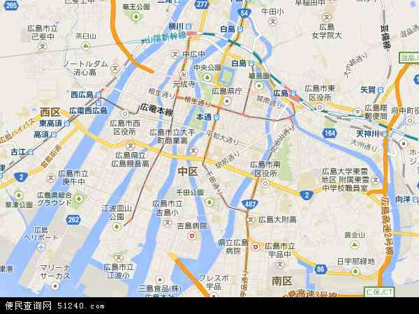 广岛地图 - 广岛电子地图 - 广岛高清地图 - 2024年广岛地图