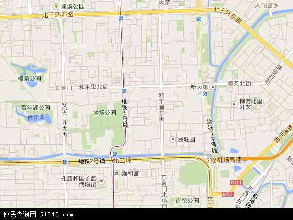 北京和平里位置图图片