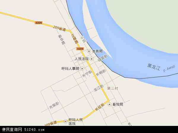 呼玛镇地图 - 呼玛镇电子地图 - 呼玛镇高清地图 - 2024年呼玛镇地图