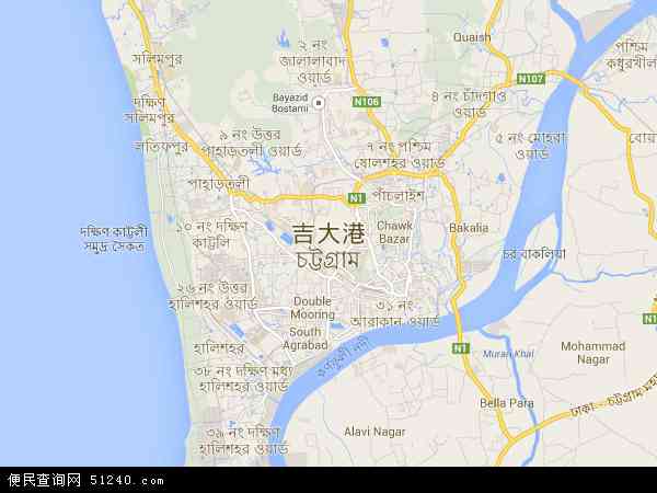 吉大港地图 - 吉大港电子地图 - 吉大港高清地图 - 2022年吉大港地图