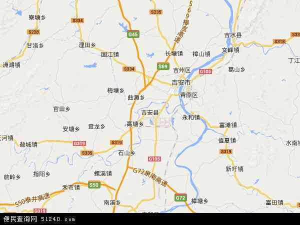 吉安县地图 县城图片