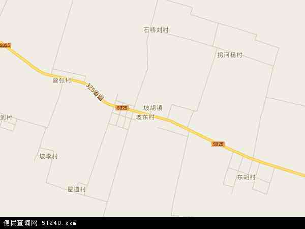 坡胡镇地图 - 坡胡镇电子地图 - 坡胡镇高清地图 - 2024年坡胡镇地图