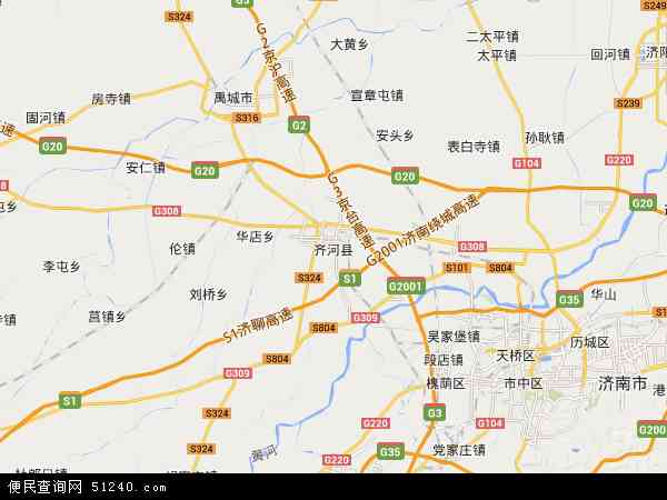 齐河县地图 