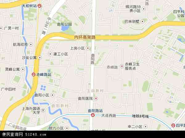 曲阳路地图 - 曲阳路电子地图 - 曲阳路高清地图 - 2024年曲阳路地图