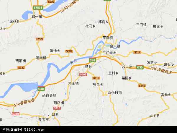 三门峡陕县地图图片