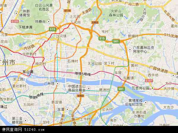 广州天河区各街道地图图片