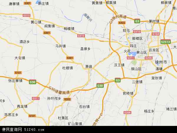 萧县城区交通地图图片