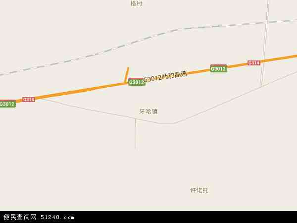 牙哈镇地图 - 牙哈镇电子地图 - 牙哈镇高清地图 - 2026年牙哈镇地图