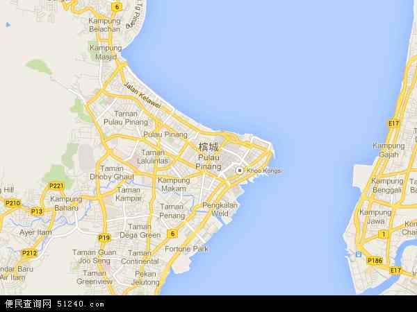 槟城地图 - 槟城电子地图 - 槟城高清地图 - 2024年槟城地图