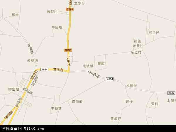 北坡镇地图 - 北坡镇电子地图 - 北坡镇高清地图 - 2024年北坡镇地图