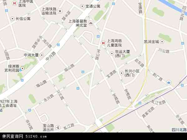 宝山路地图 - 宝山路电子地图 - 宝山路高清地图 - 2024年宝山路地图