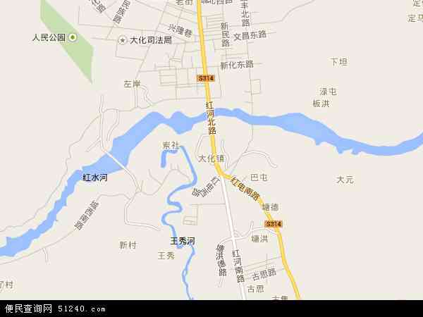 广西大化县大化镇地图图片